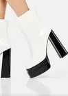 Platform GO GO Boots (NEW) - White - Size 7.5 - Dolls Kill Platform Shoes -XMAS