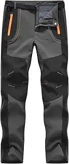[Rdruko] Men's Outdoor Lightweight Waterproof Hiking Skiing Climbing Cargo Pants with Belt