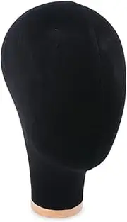Head Display Stand,Mannequin Head Female Mannequin Head Hairpieces Stand Holder Black Cap Black Frontal Wig Foam Head for Hats Doll