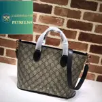 二手精品 GUCCI 古馳 GG SUPREME BEES TOTE 手提包 托特包 肩背包 附長背帶 473887