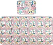 Cartoon Cute Color Alpaca Cooling Baby Toddler Bed Mattress 28" x 52" Ultra Soft Bed Pads for Adults for Kids, Adult