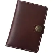 New Handmade Wallet Multifunctional Passport Bag Airline Ticket Clip Document Bag(Brown)