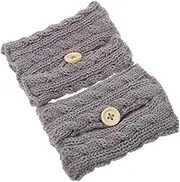 Zerodeko 2Pcs Knitted Mug Cozy Sleeve Stylish Temperature Insulation for Hot Cold Drinks Soft and Comfortable Cup Cover for Home Office Use Elegant Grey