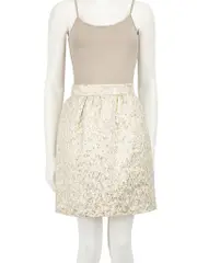 Gold Metallic Accent Mini Skirt