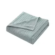 Trendy Woven Waffle Weave Design Cozy and Soft Waffle Weave 100% Cotton Blankets Lightweight Fall Blankets