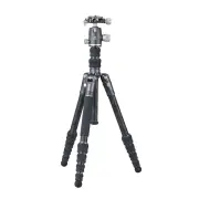 Benro Bat 05C with VX20 Ball Head Carbon Fibre 4 Section PU 50X Plate Photo Tripod Kit