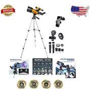 Beginner-Friendly 300mm Travel Telescope with Adjustable Height & Easy Assembly