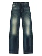 [Alexander Mcqueen] Alexander Mcqueen-Jeans Sbiaditi Con Gamba Ampia-Uomo 48