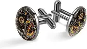 [Generic] Men's Cufflinks, Mechanical Tools Cuff Links for Men, Classic Cufflinks Black for Suit Shirt Wedding Business Birthday Jewelry Gift
