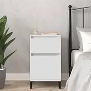 Bedroom Table Bedside Cabinet White 40x35x70 cm