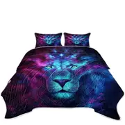 Animal Fantasy Art Firstborn Space Lion Coverlet