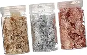 Baluue Nail Art Decoration 3 Jars of Shiny Foil Paper Flakes for DIY Nail Art