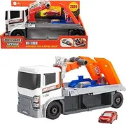 Matchbox - Toy Car and Playset, Action Drivers Towing and Repair Vehicle with 1:64 Scale Toy Car, Audi TT RS Coupé, Working Crane and Diagnostic Device, HRY43