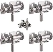 Mini Sliding Bolt Gate Latch, 2.6 Inch Heavy Duty Stainless Steel Barrel Bolt OLT with Padlock Hole, Interior Door Latches (4 Pack)