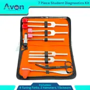 Reflex Examination Diagnostics Kit with Tuning Forks, Reflex Hammers, & Scissors
