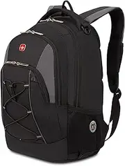 [SwissGear] Bungee Backpack, Black/Grey, One Size