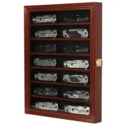 Display Case Cabinet Mahogany Wood Pocket Knives Holder Wall Shadow Box