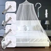 Mosquito Net Bed for Double Bed Single Bed, Large Mosquito Net Travel Bed Canopy Mosquito Net Fine Mesh as Mosquito Protection, Fly Net Mosquito Nets for Travel and Home Indoor Outdoor