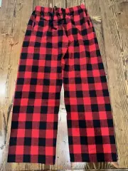 Unbranded Men’s XL Flannel Pajama Pants - Black/Red Plaid