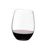 O Stemless Non-Crystal Cabernet/Merlot Wine Glass, Set of 6