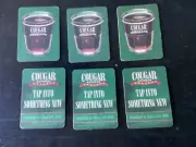 6 x Cougar Bourbon “ Tap Into “ Australian Issue COASTERS