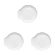 3PK Ecology Fine Bone China Canvas Durable Spoon Rest/Holder 11.5x12.5cm White