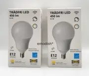Set of 2- IKEA TRADFRI LED bulb E12 450 lumen smart wireless dimmable 605.187.35