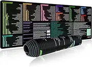 excovip Excel Shortcut Keys Mouse Pad -90x30 cm Extended Large Cheat Sheet Mousepad PC Office Spreadsheet Keyboard Mat Non-Slip Stitched Edge 0271