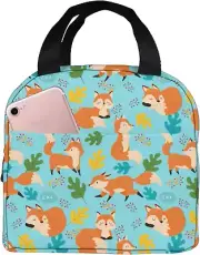 Lunch Bags Lunch Box for Women & Men Adult Insulated Lunch Bag Fox Pattern Lunch