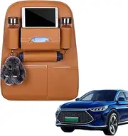 Car Seat Organizer, PU Leather Back Seat Cover, 50x33x3cm Storage Pockets, Multi-Pocket, Vehicle Accessory for Family Travel and Road Trips Tablets Toys Umbrella Tissues Water