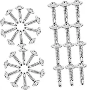 SOPOTUTU 100Pcs Flat Head Self Tapping Screws Self Drilling Screws for Metalworking Construction DIY Projects for Fixing Plates