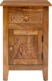 Global Archive Hand Carved Accent Table