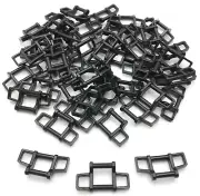 Lego 50 New Black Bars 1 x 4 x 1 2/3 Grille Guard Push Bumper Parts