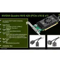 在飛比找蝦皮購物優惠-Vga NVIDIA Quadro NVS 420 512M