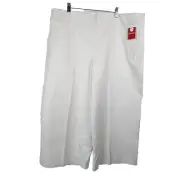 SPANX Wide Legged Pants Women’s Plus 2XL Bright White Cropped Twill