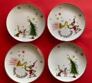 Lenox The Grinch Plates Merry Grinchmas Salad Accent Plate Set 4 New