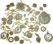 Clocks and Watches Dial Face Movement Charm Alloy Multistyle Steampunk Pendant C