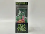 7"Green Red RAT FINK rat with spanner Bobblehead Wacky Wobbler Gift Box