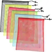 Healeved Pcs Mesh Drawstring Bag Set Small Laundry Sack Mesh Storage Bags for Golf Balls Sports Equipment Beach Toys Laundry