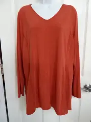 NEW!! ZENERGY BY CHICO'S Sz 3=16/18 XL Woven Insets Top Tunic Flared