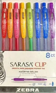 ZEBRA SARASA CLIP 8 SMOOTH PIGMENT INK ~CODE 47208-B23