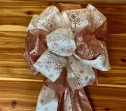 Rose Gold Christmas Tree Topper Bow (NEW)