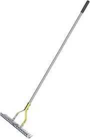 Dethatcher Rake - Metal Manual Dethatcher Garden Rake,Stainless Steel, Metal Lawn Grass Rake, Lawn Loosening Soil Rake, Yard, Lawn