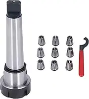 Respicefinem MTA ER25 Collet Chuck Clamping Holder Tool Set Kit Ideal for CNC Milling Lathe With 9pcs Different Sized Collets and 1pc for and Safety Made of High Quality Carbon (MTA3-ER25-M12)