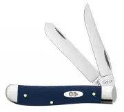 Case xx Knives Mini Trapper Navy Blue Synthetic 23613 Stainless Pocket Knife