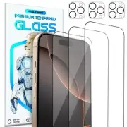 3X Fr iPhone 16 15 14 13 12 11 Pro Max FullCover Tempered Glass Screen Protector