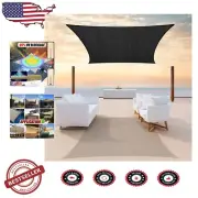 Stylish Waterproof Black Shade Sail - Perfect for Patios & Weddings 9' x 11'