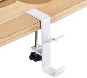 Under Desk Clamp Hook,Women's Backpack Hanger - Adjustable Arm Clamp, Portable Headset Hanger, Reduce Desktop Clutter for Table Under Counter