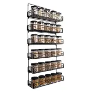 Wall Mount Spice Rack, 6 Pack Large-capacity Spice Racks, Stackable Foldable ...
