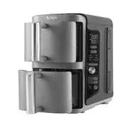 Ninja Sl400eu Fryer Double 9.5 L 2470 W Hot Air Fryer Black, Grey